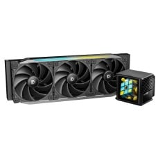 Water Cooler Sudokoo Proteus 360, 360mm, Intel-AMD, LCD 3.4 Pol Customizável, Preto, R-PTS360-BKDSMP-GAS-1