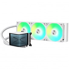 Water Cooler Tryx Panorama ARGB, 360mm, Display Curvo AMOLED Customizável, Intel-AMD, Branco, L-P360A-AS3M-G1W