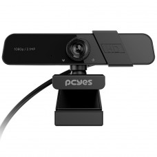 Webcam PCYES RAZA FHD-04, Full HD, 30 FPS, USB, Com Microfone, Preto, RZFHD04